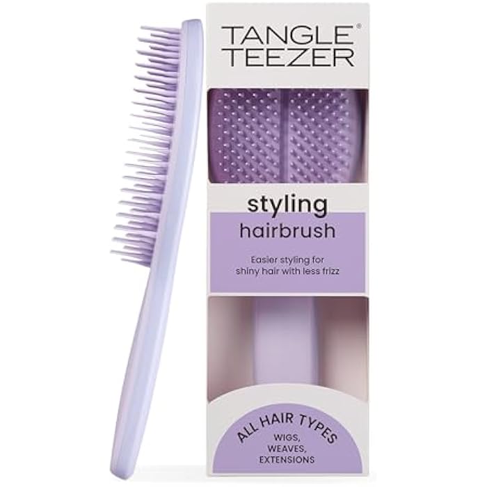 Tangle Teezer | The Ultimate Styler Hairbrush | Dry-Styling for Volume & Shine | Ideal for Blending Wigs, Weaves, Extensions & Clip-Ins | Soft-Tip Teeth for Smooth Finish & Texture | Lilac - Image 1